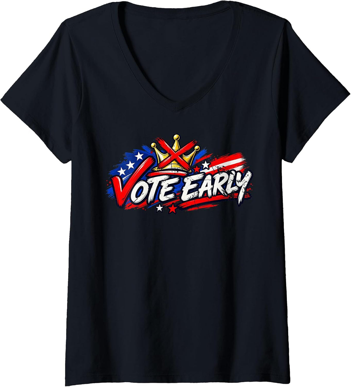 Women's Vote Early October 17, 2026 Women Men Vintage V-Neck T-Shirt