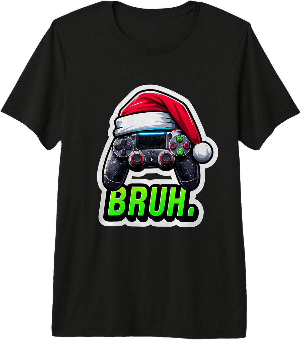 Gamer Bruh Video Gaming Funny Merry Christmas Teen Boys Game Premium Tri-Blend T-Shirt