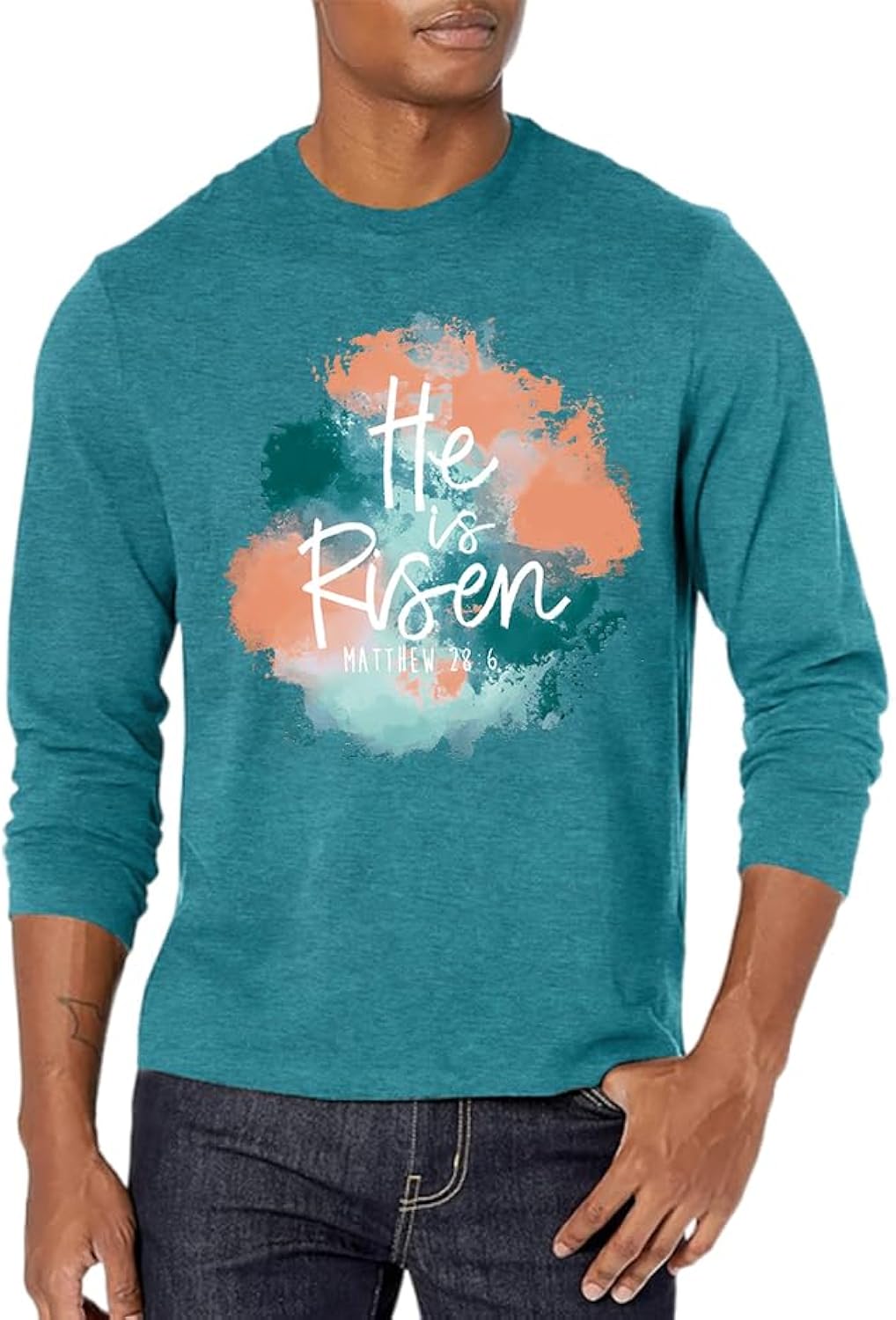 Easter Shirts for Men: Bunny Graphic Tshirt Rabbit Shirt Happy Easter Long Sleeve Blouse Tops
