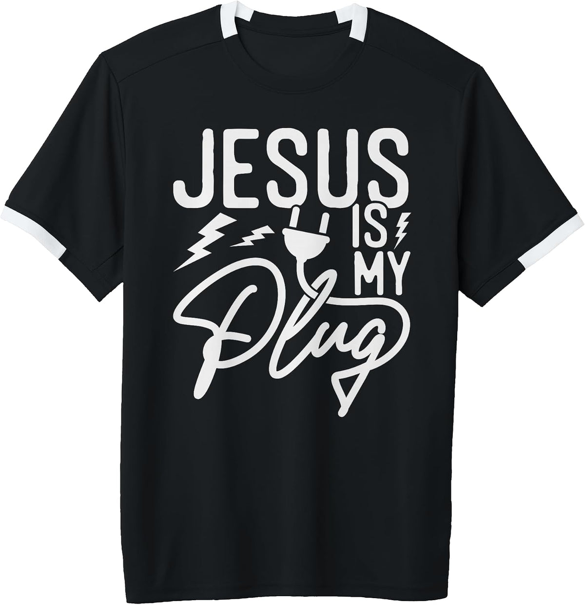 Jesus is My Plug - Funny Christian Faith Religious Adult & Youth Soccer Jersey