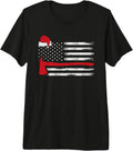 Fireman Santa American Flag Xmas Firefighter Christmas Premium Tri-Blend T-Shirt