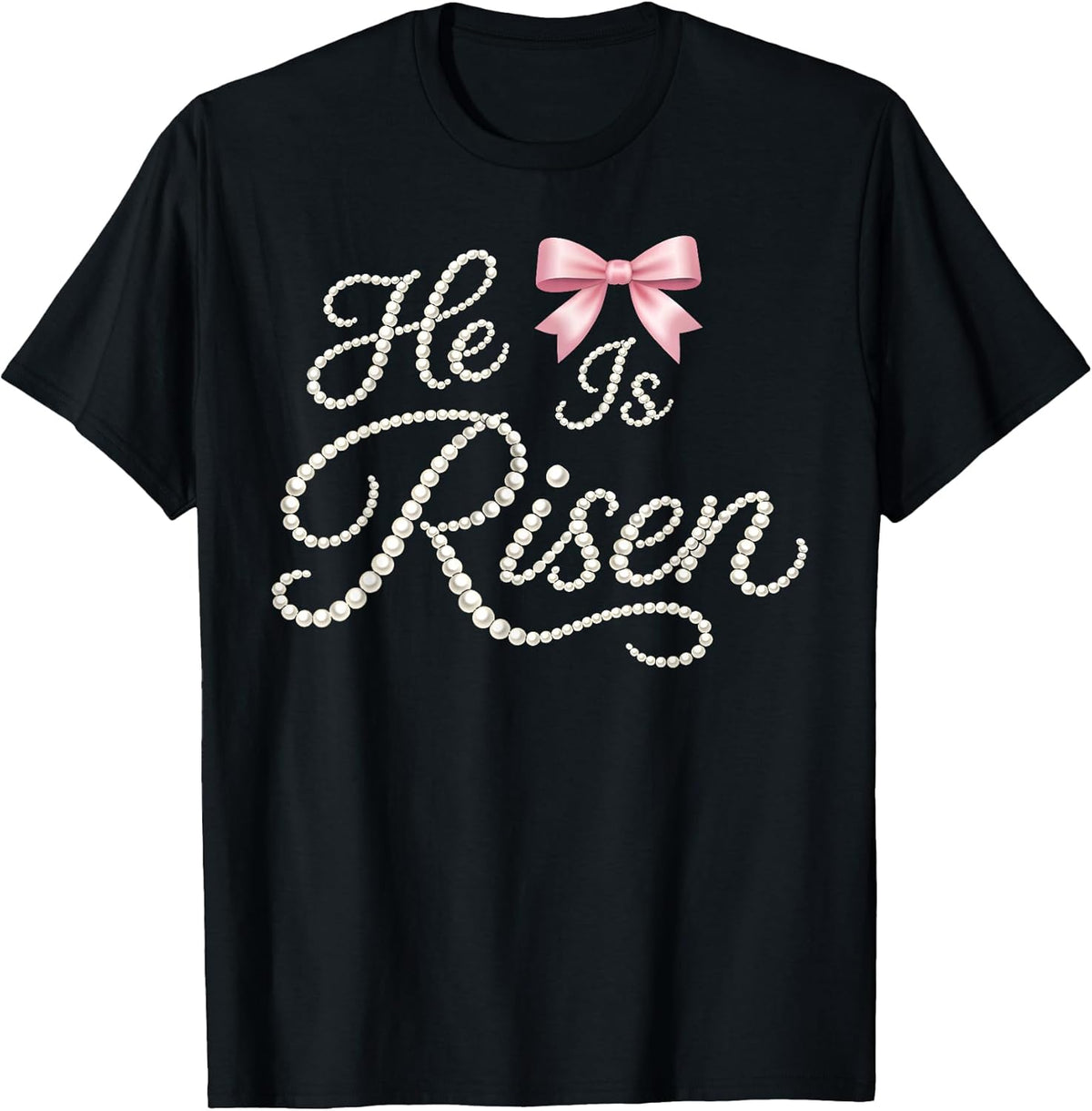 Happy Easter He is Risen Pearl Christian Women Girl Bow Unisex