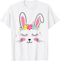 Cute bunny face flowers for easter girls women Unisex