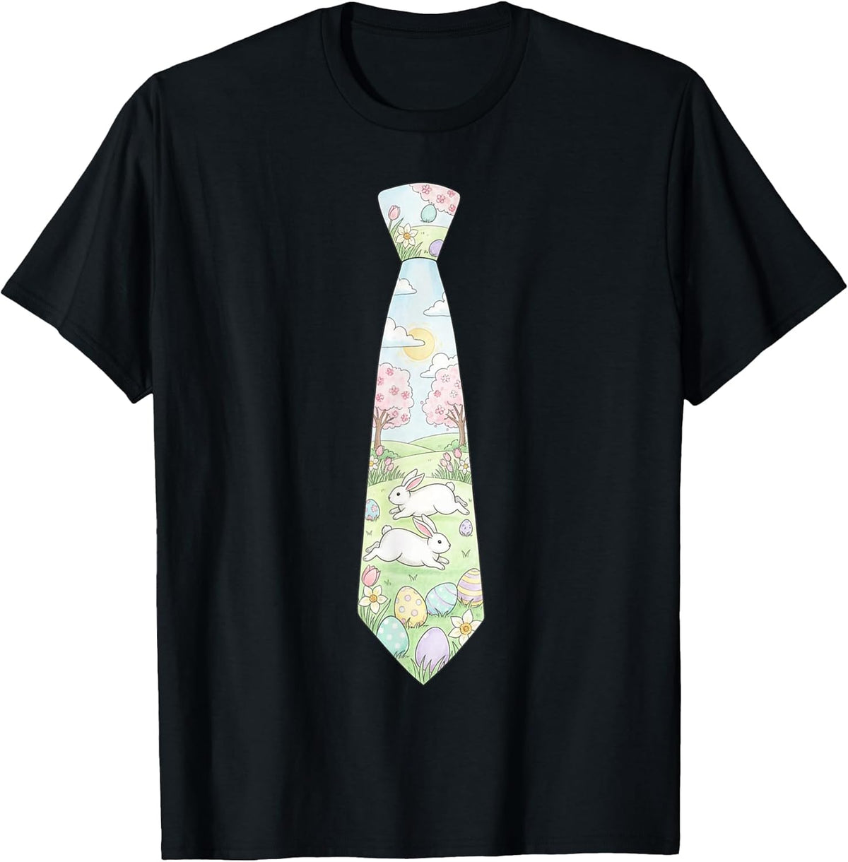 Easter Bunny Tie Painted Eggs Pastel Spring Cherry Blossom Unisex