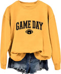 Game Day Sweatshirt Women Football Sweatshirt Football Graphic Pullover Casual Crewneck Long Sleeve Game Day Fan Tops