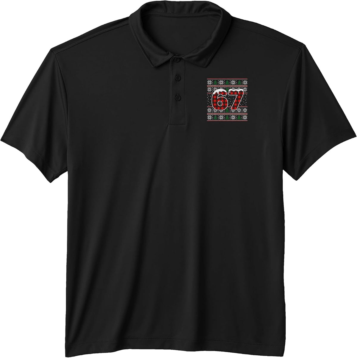 Funny 67 Six Seven Meme Brainrot 6 7 Christmas Pajamas Performance Polo Shirt