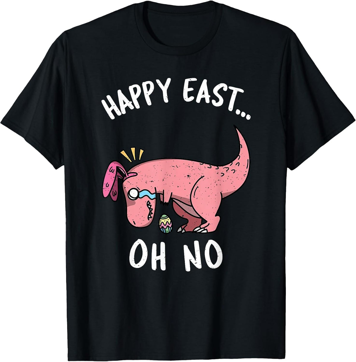 Funny Easter Happy East... Oh No Trex Pink Dinosaur Crying Small Unisex