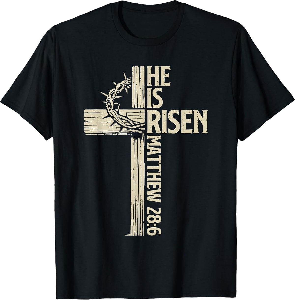 Easter Cross He is Risen Jesus Christian Religious Men Women Unisex