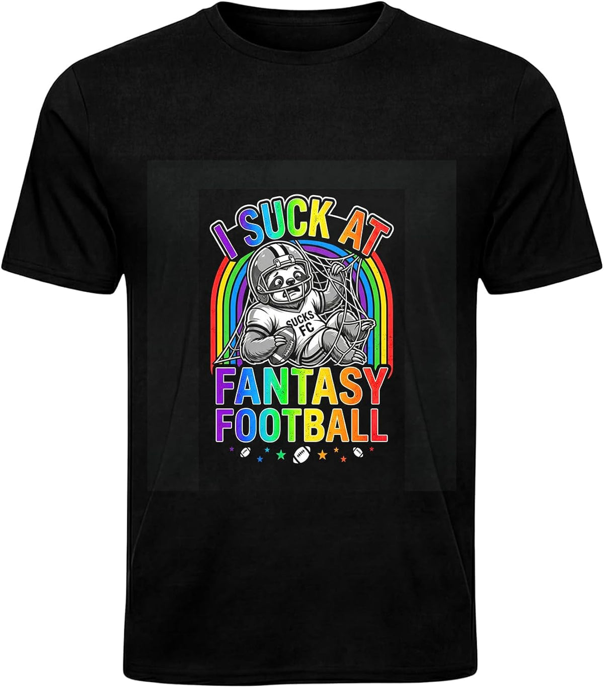 Fantasy Football Loser Shirt Classic Unisex Crew-Neck - Soft Comfortable Plain Shirts for Adults - Black, White, Gray, Red Colors Available