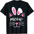 Cat Face Easter Day Bunny Ears Funny Cat Love tee Men Women Unisex