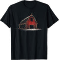 Funny Barn Christmas Graphics Lights Lover Farm Farmer T-Shirt