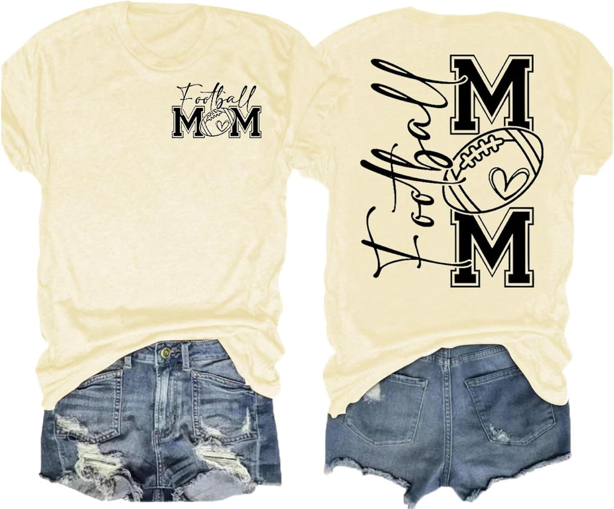 Football Mom Shirt Women Game Day Tees
