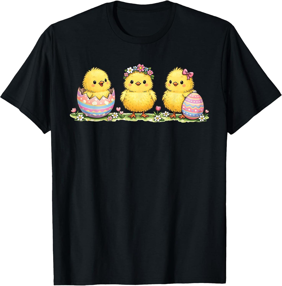 Cute Easter Chicks Trio Spring Baby Chick Animal Holiday Art Unisex