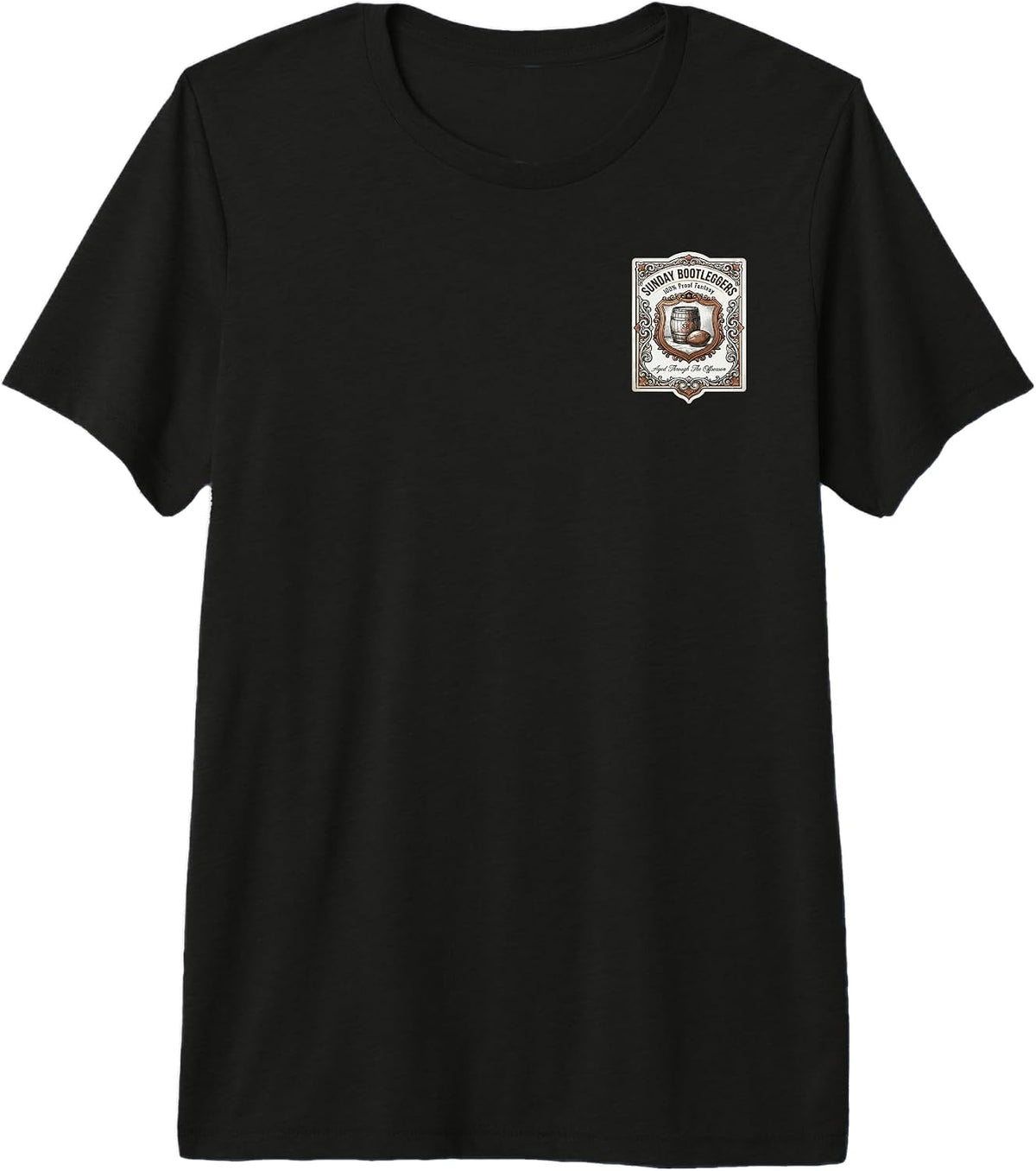 Fantasy Football Sunday Bootleggers Patch Pocket Style Premium Tri-Blend T-Shirt