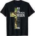Cool He is Risen Christian Easter Bible Verse Religious Camo Unisex