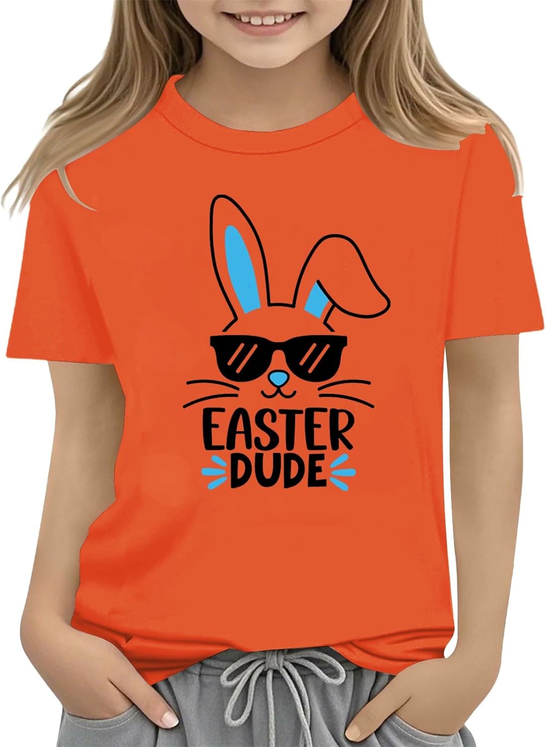 Teen Girls Easter T Shirts Cute Dinosaur Egg Short Sleeve Shirts Tops Kids Loose Fit Graphic s Basic Clothes