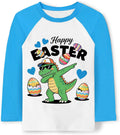 Toddler Boys Easter's Day Shirt Baby Girls Raglan Sleeve Easter Dump Truck Bunny Eggs Boys Tee Top 2-7 Years