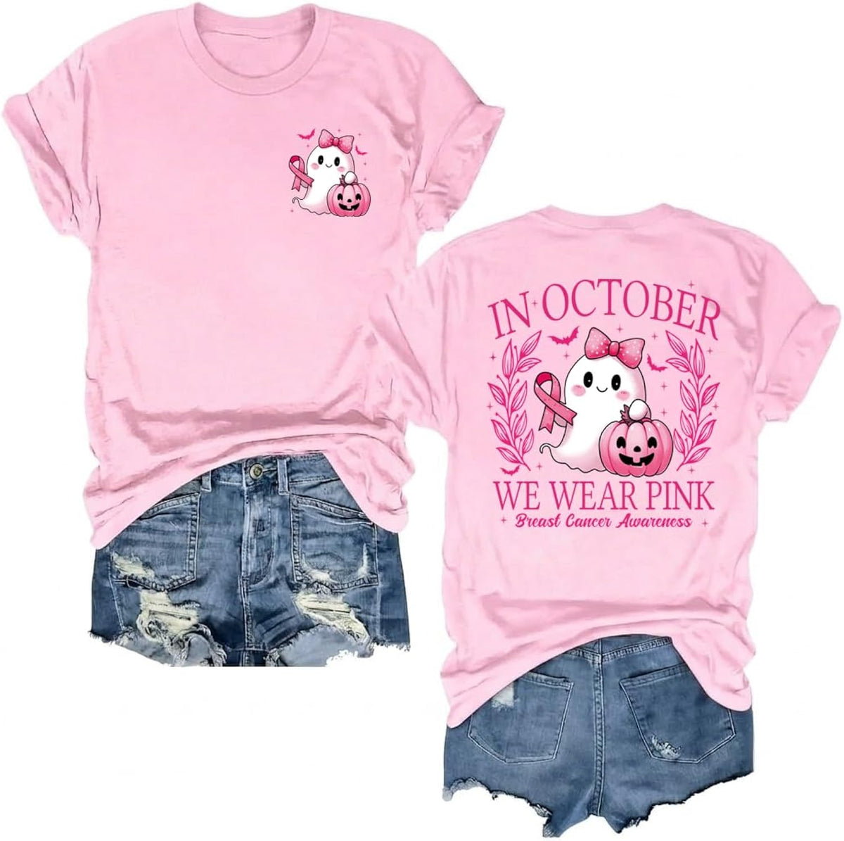Breast Cancer Shirts for Women Breast Cancer Awareness Shirt in October We Wear Pink Shirt Survivor Gifts