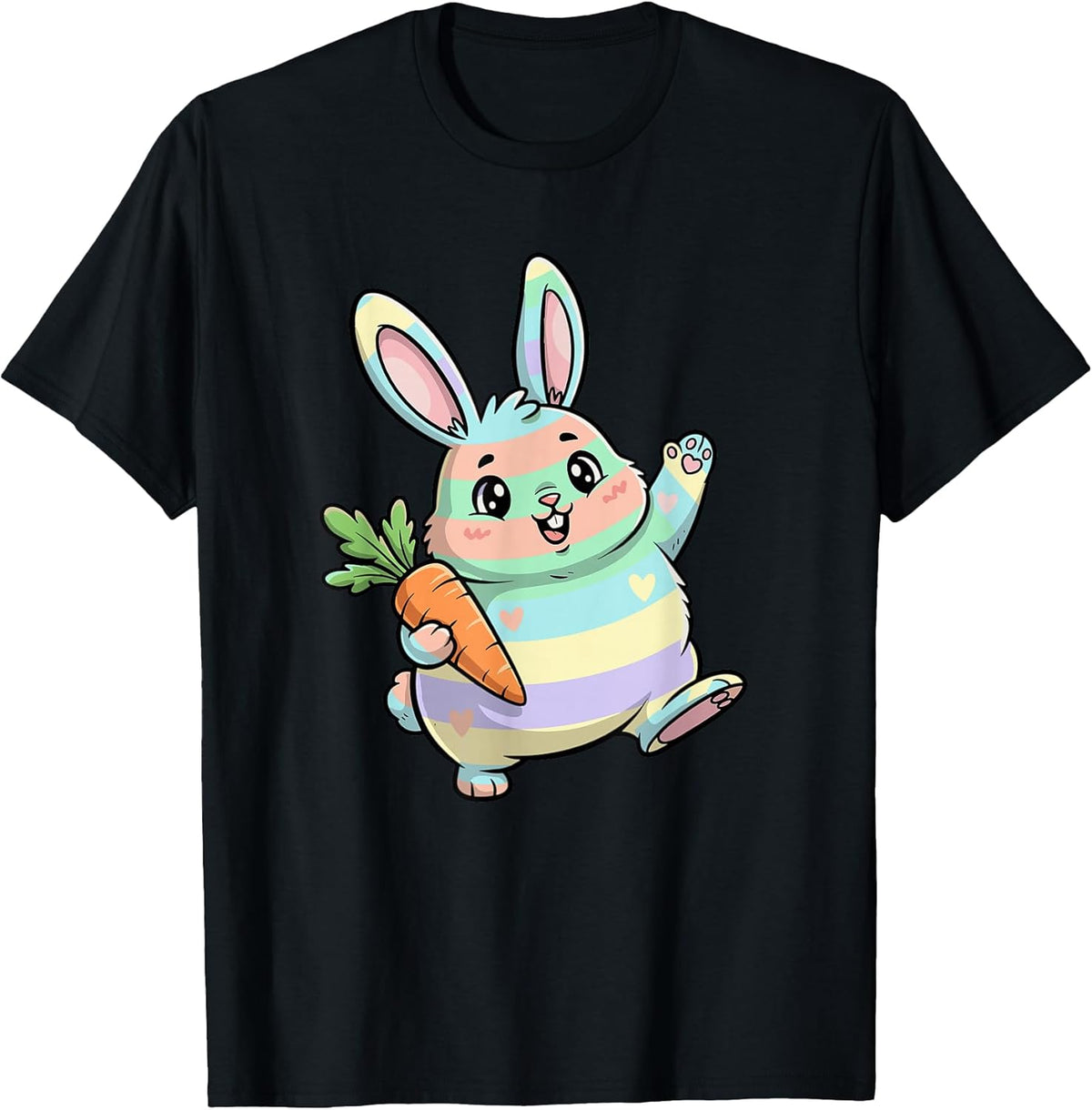 Cute Chubby Pastel Easter Bunny with Carrot Unisex