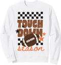 Touch Down Season Football Game Day Sports Fan Retro Design Sweatshirt