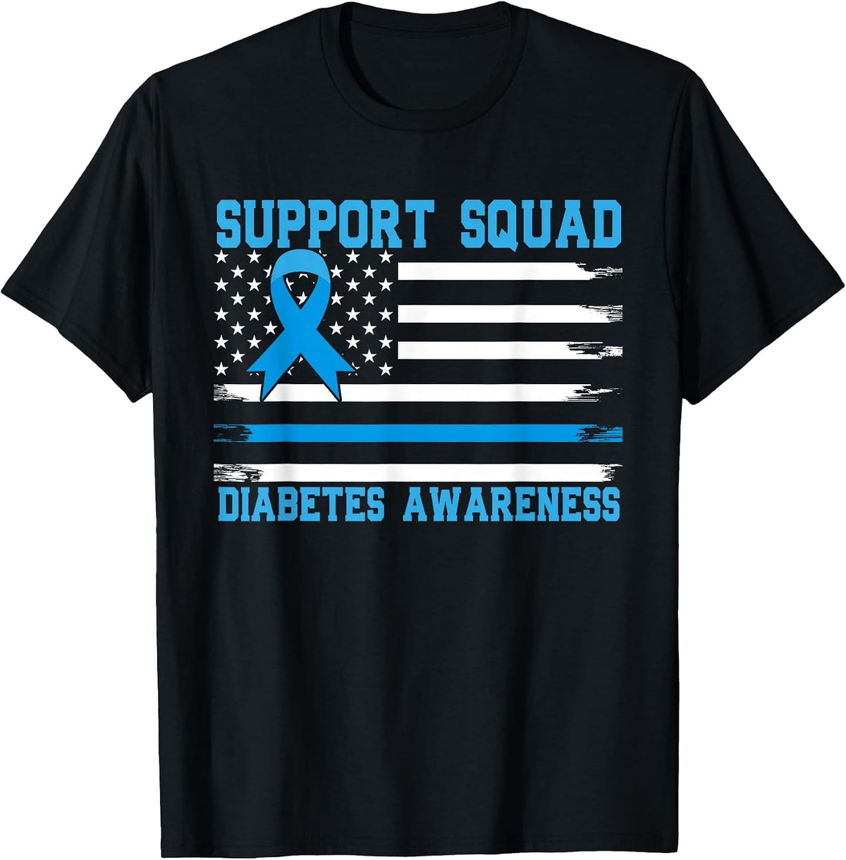 Cute Support Squad Diabetes Awareness Type 1 Diabetes T-Shirt