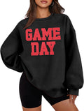 Women Oversized Game Day Sweatshirt, Vintage Graphic Crew Neck Pullover