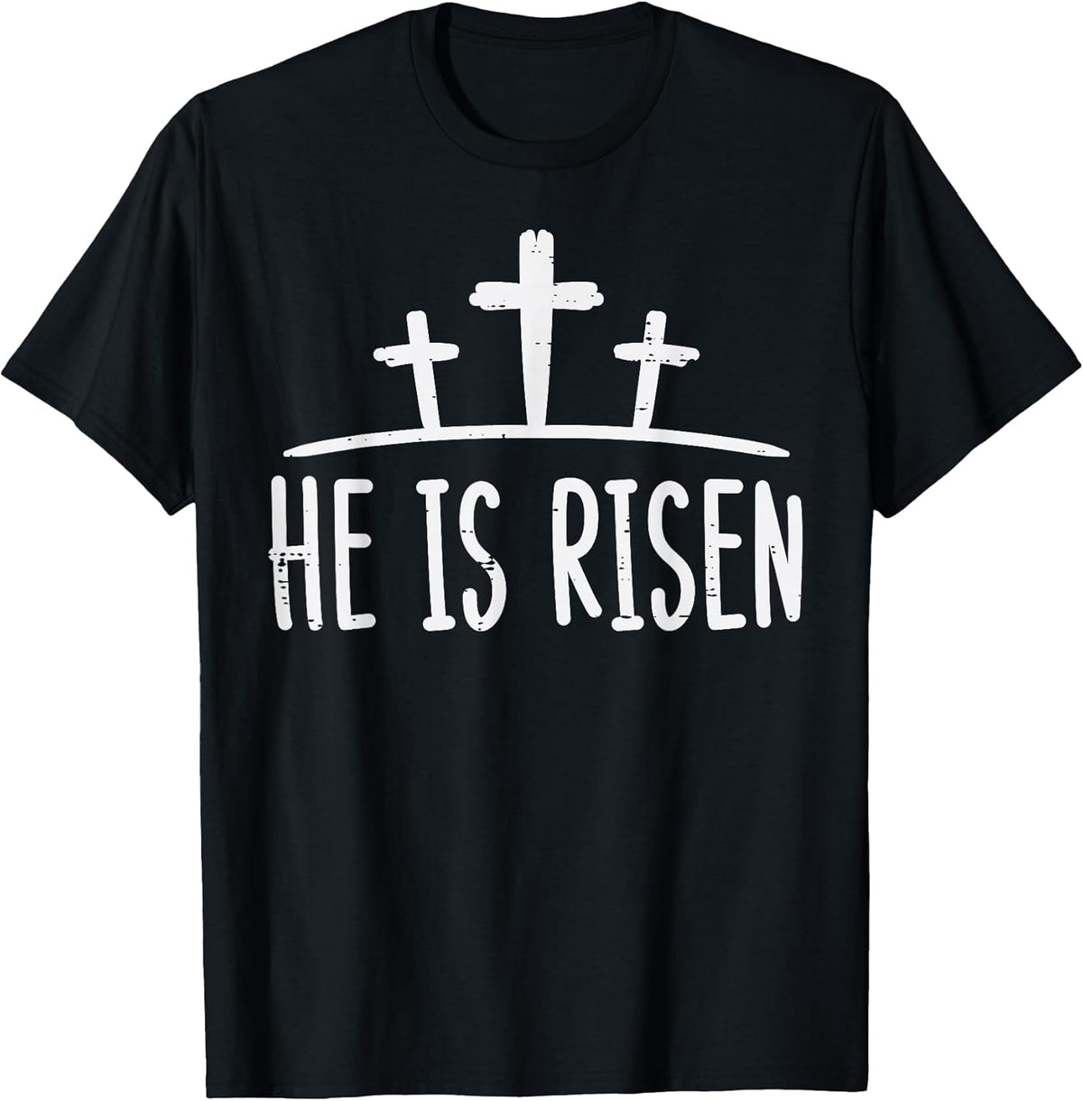 Easter He is Risen Cross Religious Christian Men Women Kids Small Unisex