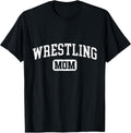 Wrestling Mom Funny Lettering Style Mothers Day Mama T-Shirt