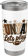 Sunyay Let's Play Football Sunday Game Day Season Fan Women Stainless Steel Insulated Tumbler