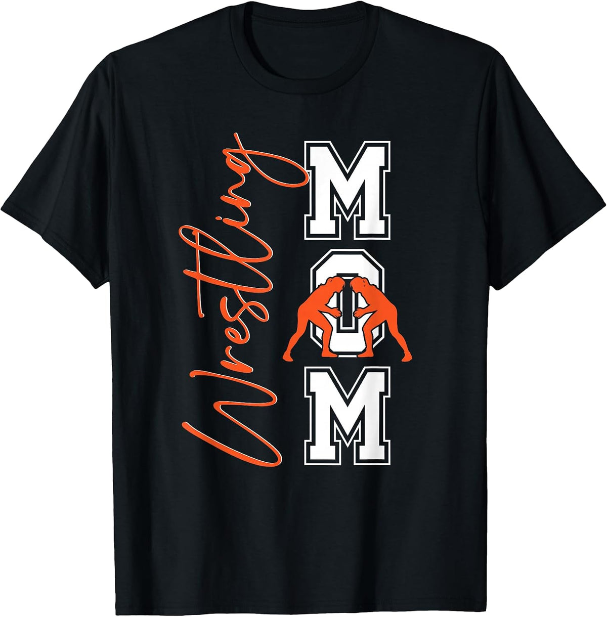 Orange Wrestling Wrestler Mom Mama Mother of Daughter Girl T-Shirt