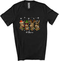 Personalized Custom Name Four Santa Reindeer Mule Face; Awesome Christmas Farmer Farming Unisex T-Shirt Black