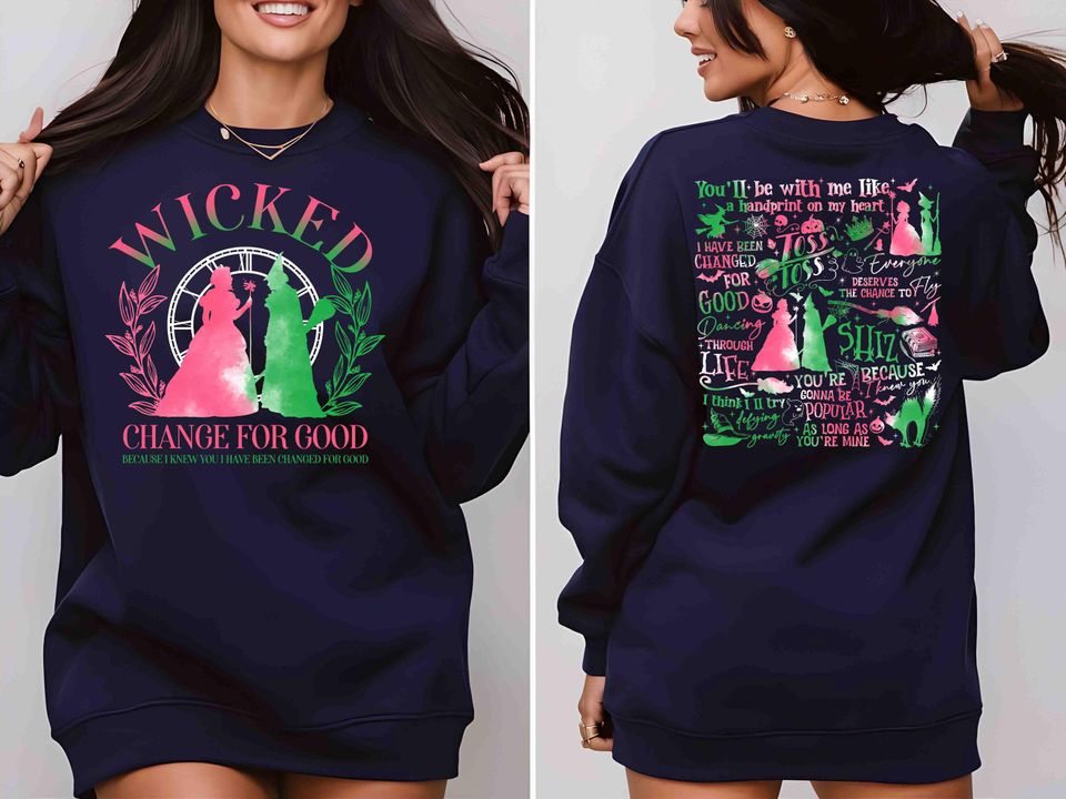 Wicked Defy Gravity Double-Sided for Kids - Black Activewear Clothing - Iconic Broadway Musical Gift