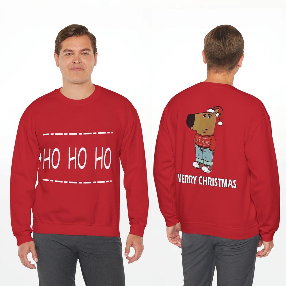 Just a Chill Guy Red Christmas Sweater - Cozy Crewneck for Kids, Fun Holiday Apparel, Perfect Gift for Christmas Fans