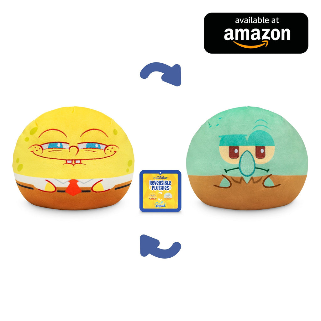 SpongeBob & Squidward 6" Reversible Plushie Unisex