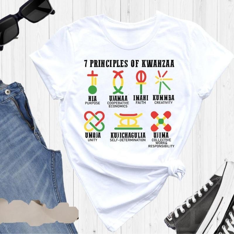 7 Principles Of Kwanzaa Shirt, Nguzo Saba Tee, Jewish Shirt, Happy Kwanzaa Shirt, African American Holiday Tee, Kwanzaa...