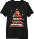 Funny Firefighter Tree Fire Truck Christmas Merry Xmas Premium Tri-blend T-Shirt