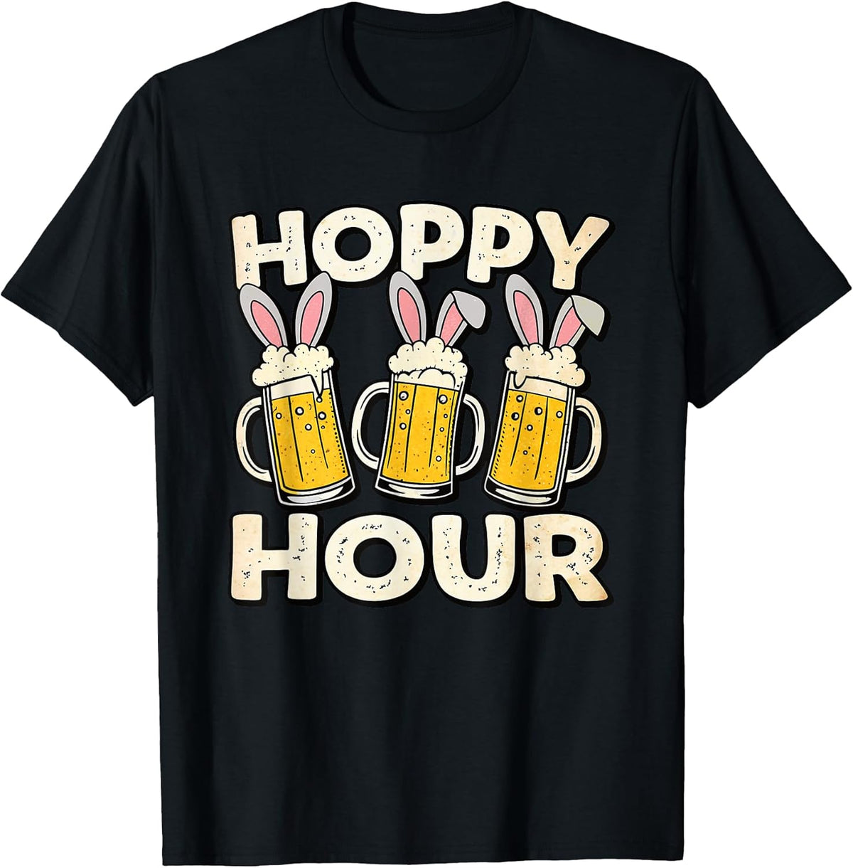 Hoppy Hour Funny Easter Beer Mug Bunny Ears Drinking Party Unisex