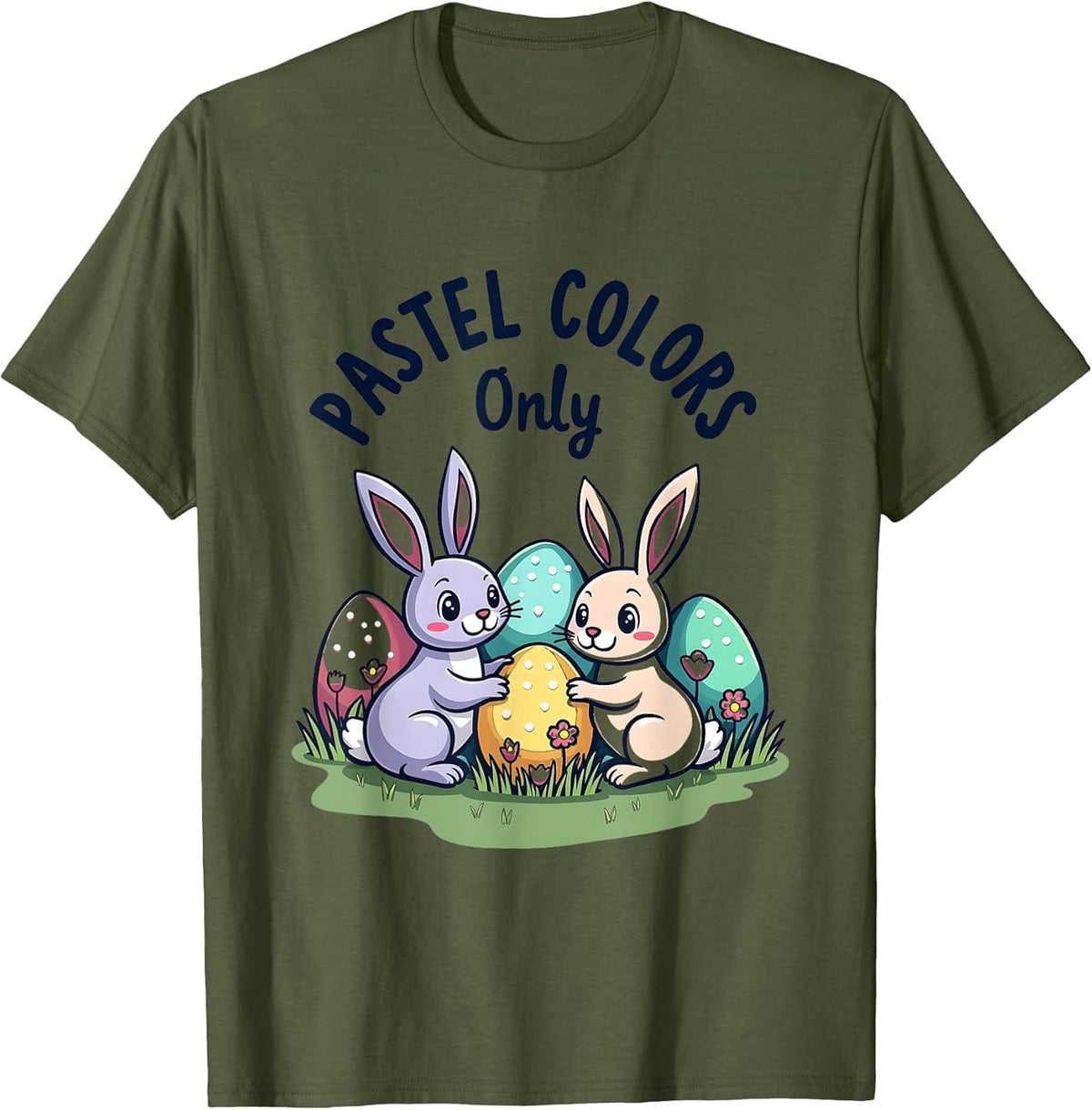 Pastel Colors Only Long Sleeve Easter Design Unisex