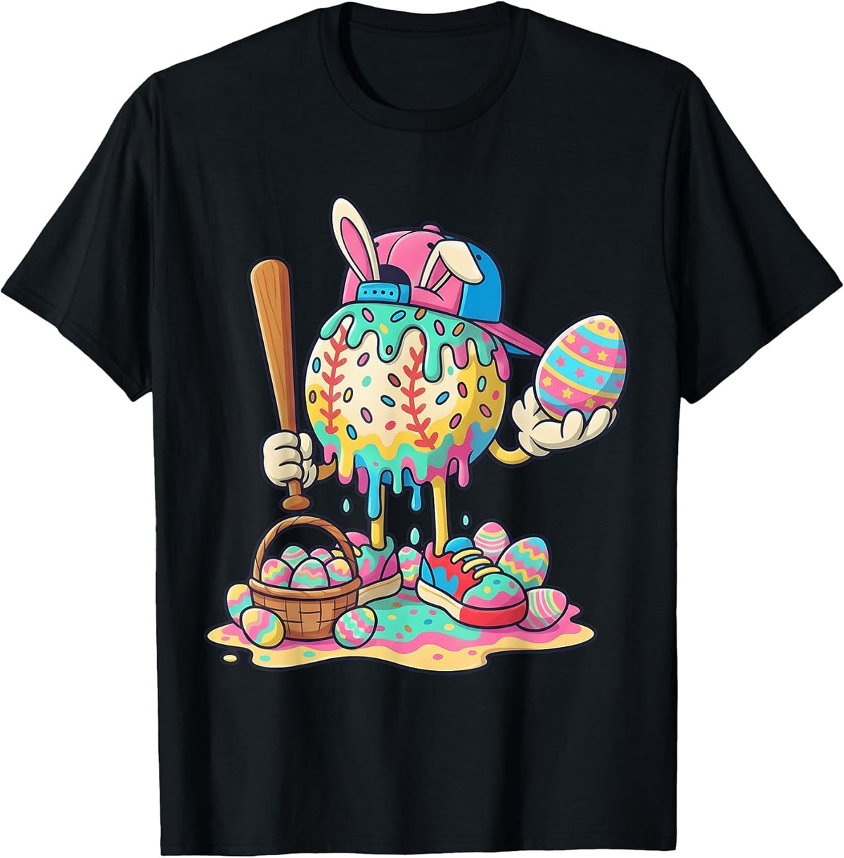 Easter Baseball Drip Easter Bunny Boys Women Men Unisex
