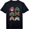 Christmas Gamer Santa Elf Snowman Video Game Controller Performance T-Shirt