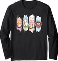 Pastel Brush Stroke Easter Design, Cute Spring Bunny Art Long Sleeve Unisex