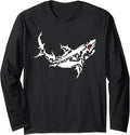 Great White Shark Tee - Ocean Shark Long Sleeve T-Shirt