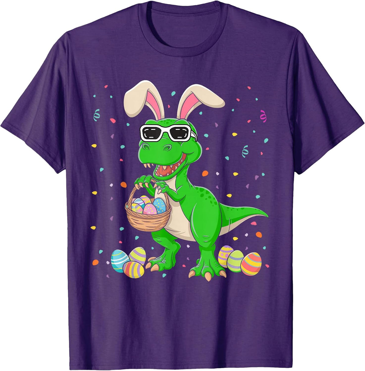 Easter T Rex Bunny Ears Dinosaur Eggs Easter Day Kids Boys Unisex