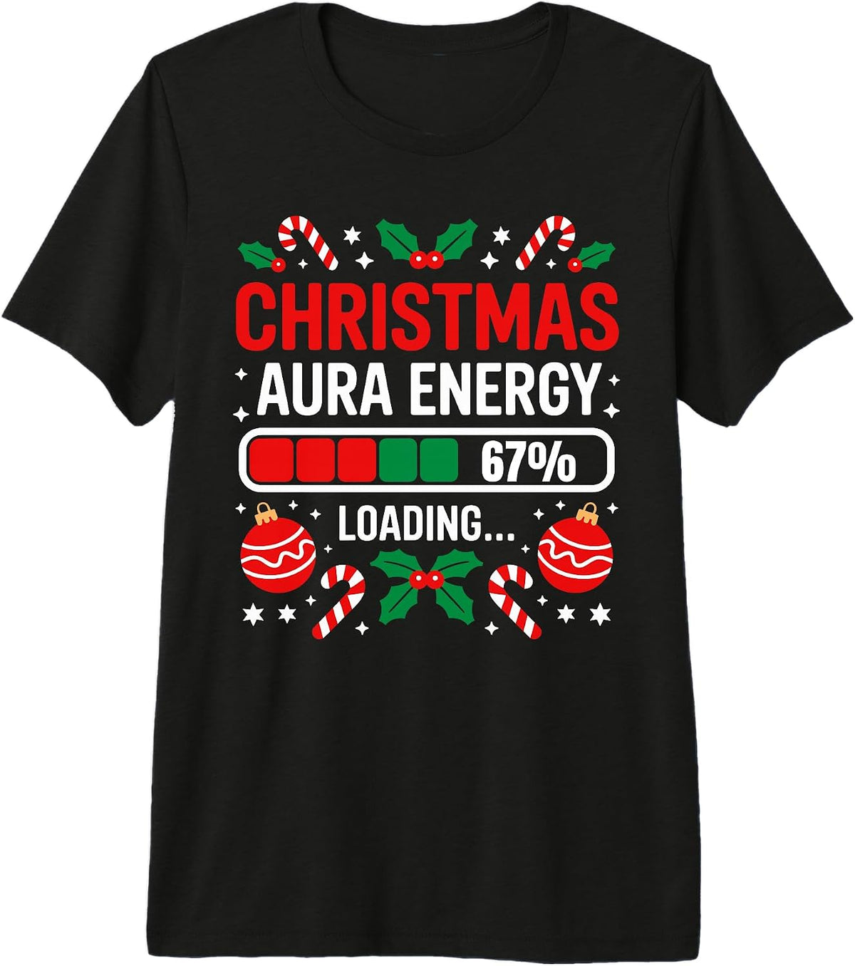 Gamer Christmas Sweater Aura Energy Loading 67 Meme Premium Tri-Blend T-Shirt