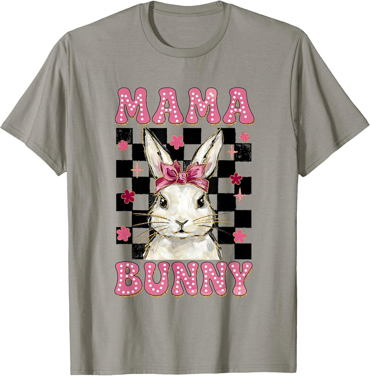 Easter Mama Bunny Matching Family Checkered Rabbit Bunny Mom Unisex