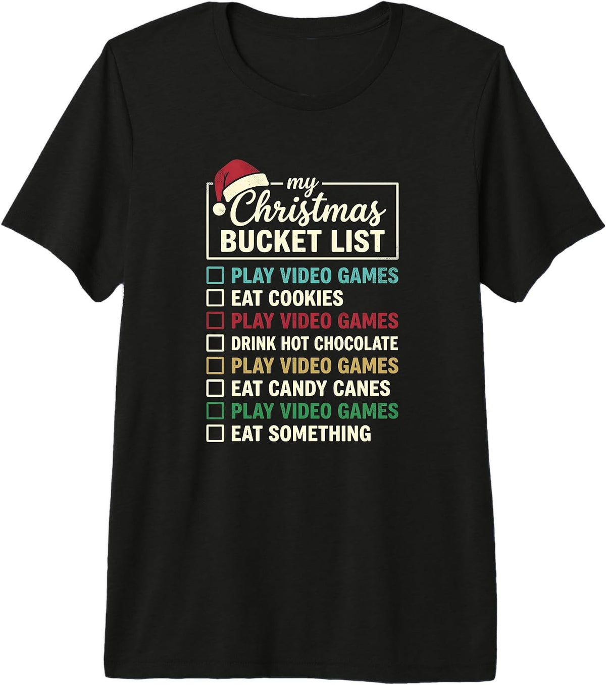 My Christmas Bucket List Play Video Games Funny Gamer Premium Tri-Blend T-Shirt