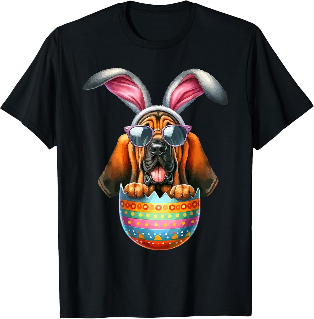 Bloodhound Dog Lover Easter Egg Happy Easter Bunny Ears Unisex