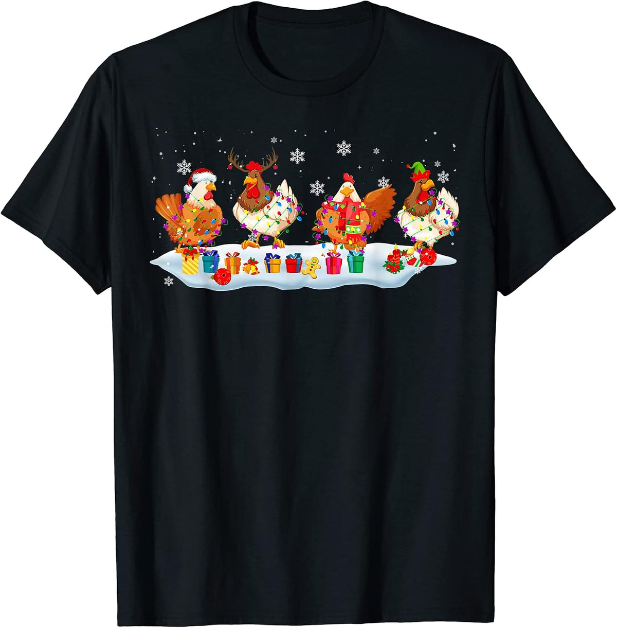 Xmas Light Santa Reindeer ELF Chicken Farmer