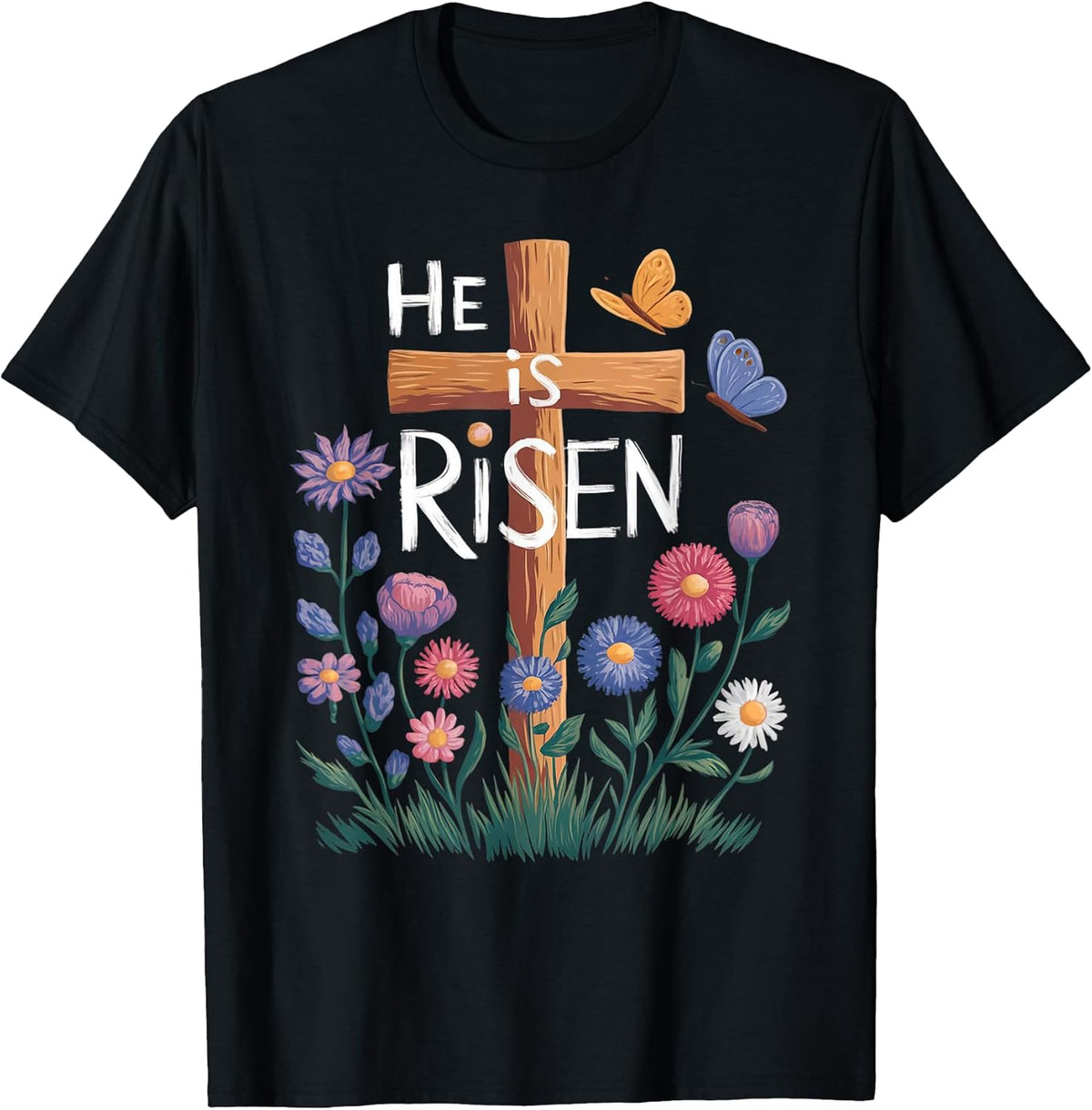 He Is Risen Jesus Floral Christian Easter Unisex