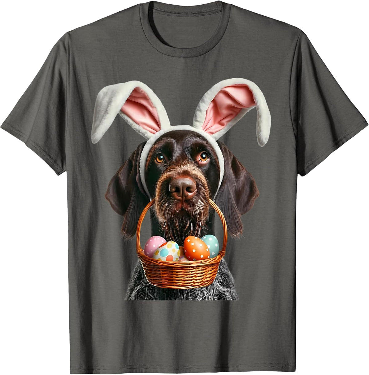 Cute Bunny Ear German Wirehaired Pointer Dog Easter Eggs Mom Unisex